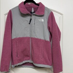 The North Face Raspberry and Gray Fleece Jacket